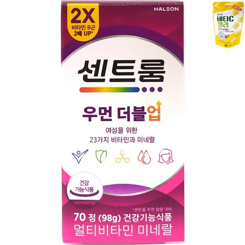 센트룸 우먼 더블업 70정 + 종근당 비타C 젤리 오렌지 비타민C 1000mg, 1개