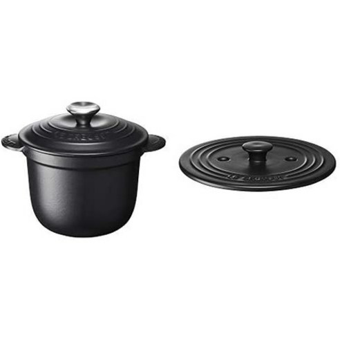 일본직발송 4. 르쿠르제(LE CREUSET) 루쿠루제 코콧 에브리 18 홀로 냄비 2L 매트 블랙 이너 리드 첨부 B0