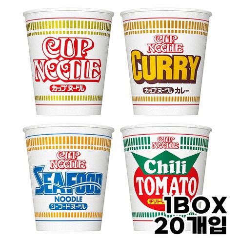 닛신 컵누들 컵라면 1BOX 20개입 4종 택1, 칠리토마토누들, 20개 니신nsv02