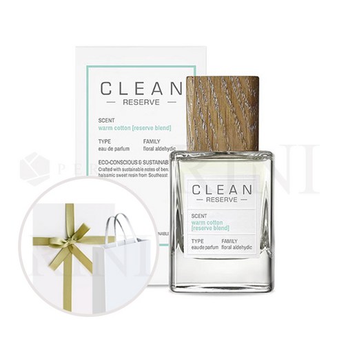 CLEAN 향수 클린 리저브 블렌드 웜코튼 오드퍼퓸 (무료선물포장+쇼핑백), 100ml, 1개