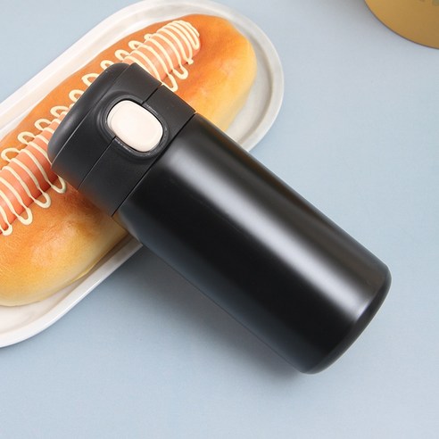 ZZJJC 아이디어 보온병 아이디어 텀블러 아웃도어 보온병, 블랙, 300ML