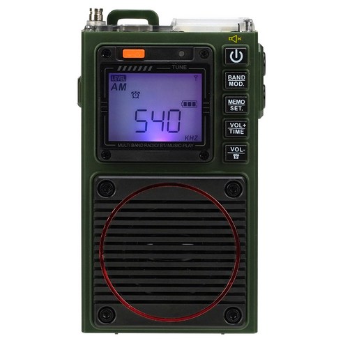 RETEKESS TR111 FM AM SW 휴대용 SW VHF WB 소형 라디오 비상 단파 라디오 아마추어 햄 라디오 충전식 대용량 배터리 MP3 TF 가드 지원, 1개
