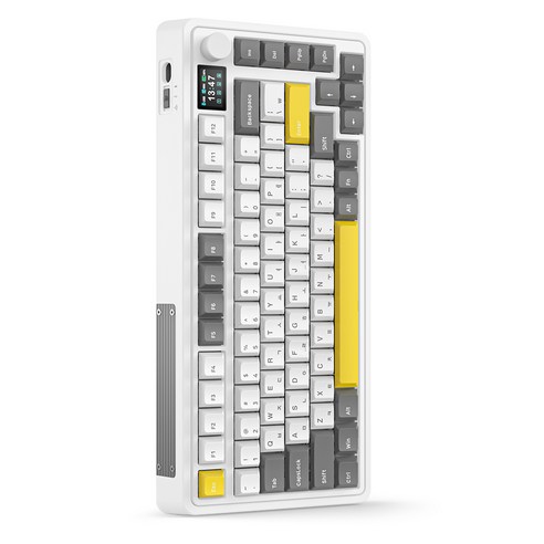 FL ESPORTS CMK75 유무선 기계식 키보드 화이트그레이 오테뮤 (저소음라임축), 오테뮤저소음 라임축