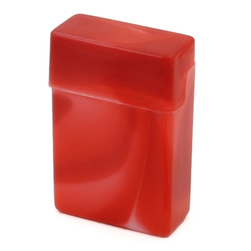 휴대용 플라스틱 담배 케이스 디스펜서 담배 저장 상자 컨테이너 담배 홀더 흡연 액세서리, 빨간색
