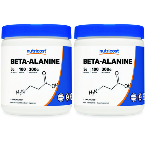 뉴트리코스트 베타-알라닌 언플레이버드 글루텐 프리, 2개, 300g