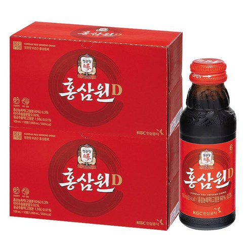 정관장 홍삼원D 100ml 10병 x 2세트, 20개