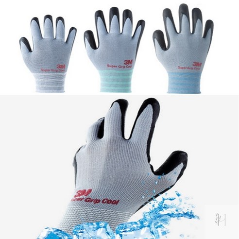 더현 3M 슈퍼그립 쿨 COOL 여름용 안전장갑 쿨장갑, M, 상세표기