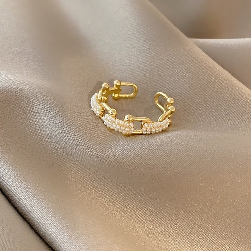 Sorfil 소량 디자인 감각 진주 반지 여성 패션 개성 개구멍 검지 트렌드 프리미엄 인스타그램