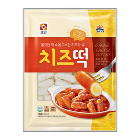 팔도맛쟁이 사조오양 치즈떡 떡볶이 떡, 1kg, 1개 - 떡볶이떡 | 쿠팡