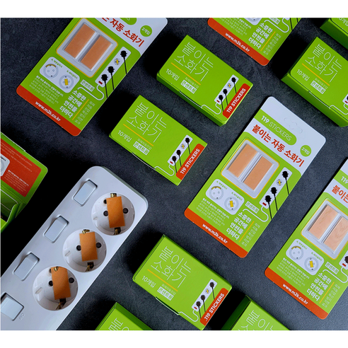 119스티커 붙이는 자동 소화기 소방패치 콘센트용 배전반용, 콘센트용10개입, 10개