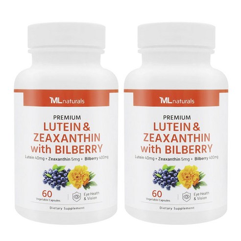 마이라이프내추럴스 프리미엄 루테인 40mg & 제아잔틴 5mg + 빌베리 400mg 베지터블 캡슐, 2개, 60정