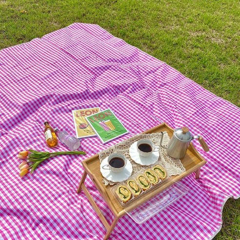센트팜 피크닉 돗자리 매트 양면 방수 휴대용 야외용 캠핑, 5_핑크