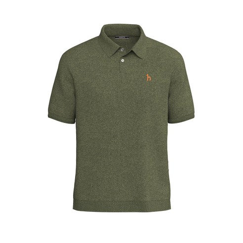 헤지스 남성용 썸모어 솔리드 반팔 카라 스웨터