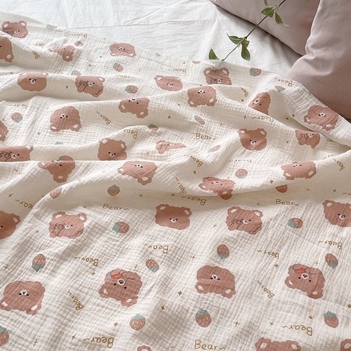 CP016 탐나요 면20수 이중거즈 요루 원단, 180cm, 딸기곰
