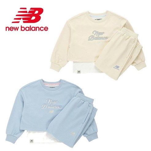 뉴발란스 NEW BALANCE 키즈 487683 NBgC 레이어드 맨투맨 셋업 NK9YD3802G