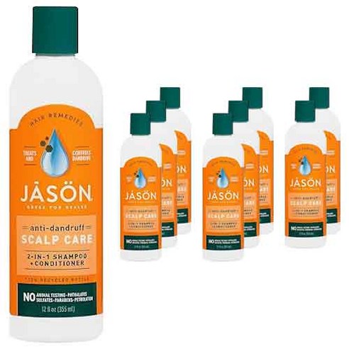 제이슨네츄럴 비듬 완화 트리트먼트 샴푸 + 컨디셔너, 355ml, 9개