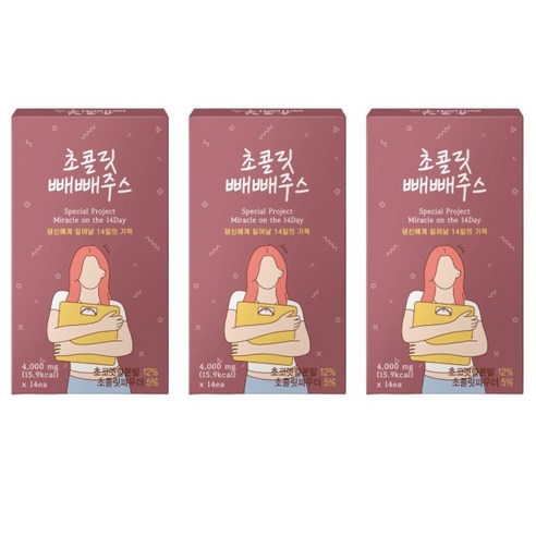 초콜릿 빼빼주스 초코 초코릿 클렌즈쥬스 14일의 기적 라본브아, 6박스, 14회분