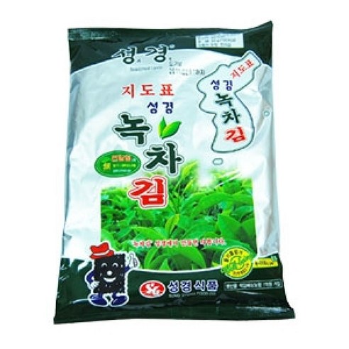 성경식품 지도표 성경 녹차김, 60g, 5개