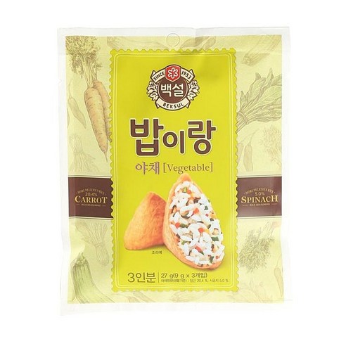 백설 밥이랑 야채, 27g, 1개