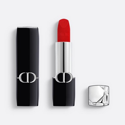 [정품] DIOR NEW 꾸뛰르 루즈 디올 립스틱 벨벳 및 사틴 피니쉬, 1개, 999/벨벳, 3.5g