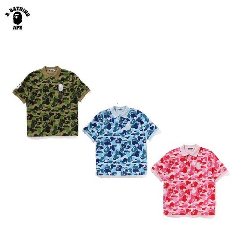 베이프 BAPE 정품 / ABC 카모 라지 에이프 헤드 폴로티 ABC CAMO LARGE APE HEAD POLO