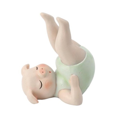 요가 돼지 만화 조각 수지 장식품 현대 선물 홈 와인 캐비닛 데스크 바 거실 식당 침실, 요가 Pig_Insist