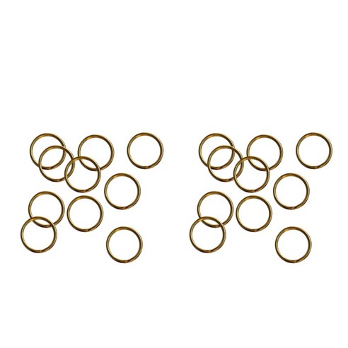 대량 20Pcs 솔리드 황동 분할 키 링 키 체인 키 홀더 열쇠 고리 20mm / 25mm, 로즈 골드, 설명, 금속