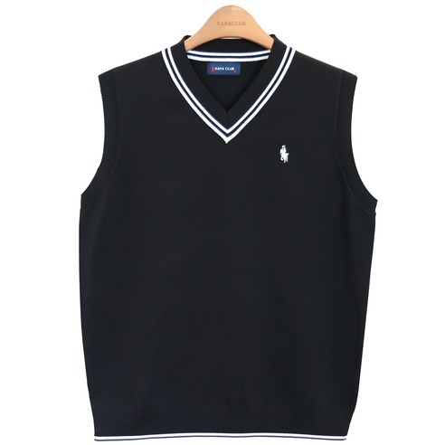 라파클럽 남성 여름 브이넥 골프 니트 조끼