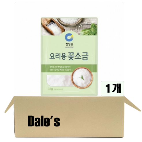 데일즈기획 청정원 요리용 꽃소금, 3kg, 1개
