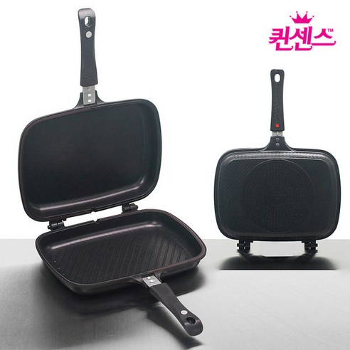 퀸센스 올비아 인덕션 티타늄코팅 양면팬, 특대(32 x 24 cm), 1개