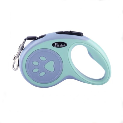 아미토 꼬임방지 강아지 자동 리드줄 강아지목줄, 녹색, 1개