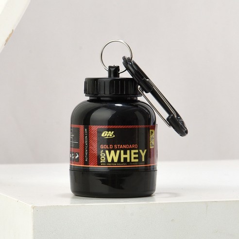 스페이스짐 단백질 보충제 소분통 휴대용 가루 보충제 프로틴 소분 용기 1+1, 2개, ON-WHEY