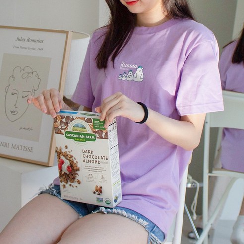 험블스튜디오 심플 레터링 루즈핏 면 반팔티셔츠 2색