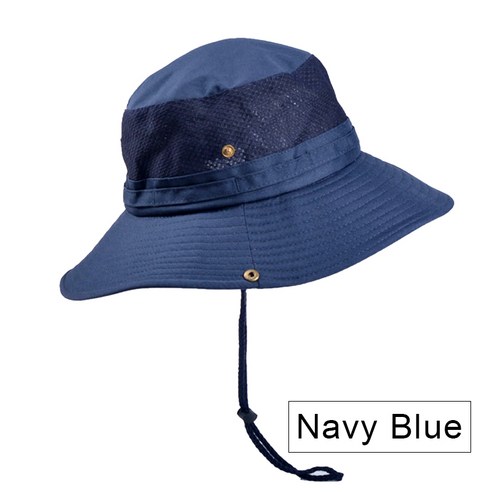 [LF] [LF] 남성 모자 버킷햇 아웃도어 자외선 차단 모자, K31-NavyBlue