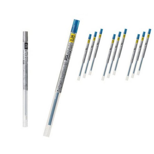꼬맹이샵 유니 시그노 스타일핏트 젤잉크 리필심 UMR-109 0.38mm +M5R-189, 10개+샤프리필1개, 블루블랙64