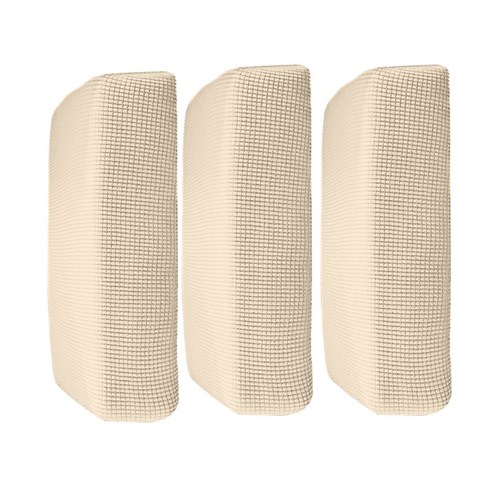 3pcs 소파 쿠션 커버 소파 프로텍터 cream_size s, 폴리 에스터