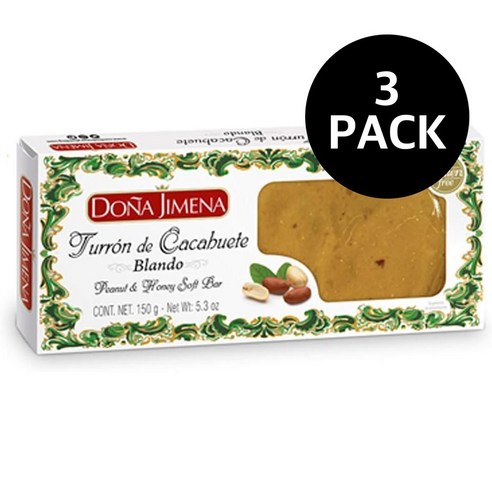 도나 히메나 뚜론 누가 스낵 Dona Jimena Touron a La Cacahuete Fabrique avec des Cacahuetes Miel, 3개, 150g