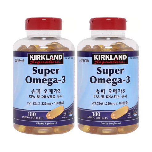 커클랜드 슈퍼 오메가3, 2개, 180정