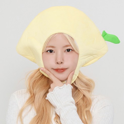 말랑마쥬 킹받는 우정 파티모자 할로윈 인생네컷 소품, 1개, 레몬