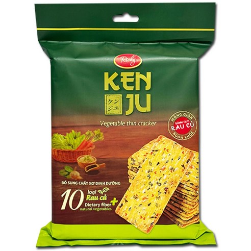 리치 켄주 야채 크래커 사무실 탕비실 미용실 방과후 간식, 2개, 192g
