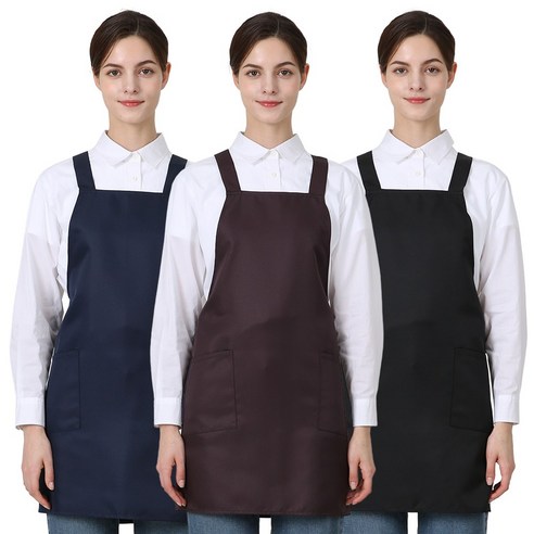 엉덩이덮는 앞치마 X형 주방 미용 다용도앞치마, 레드, 2개