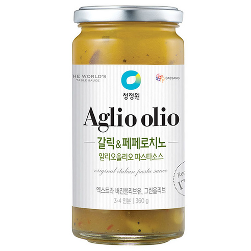 청정원 알리오올리오 파스타소스 갈릭&페페로치노, 360g, 1개