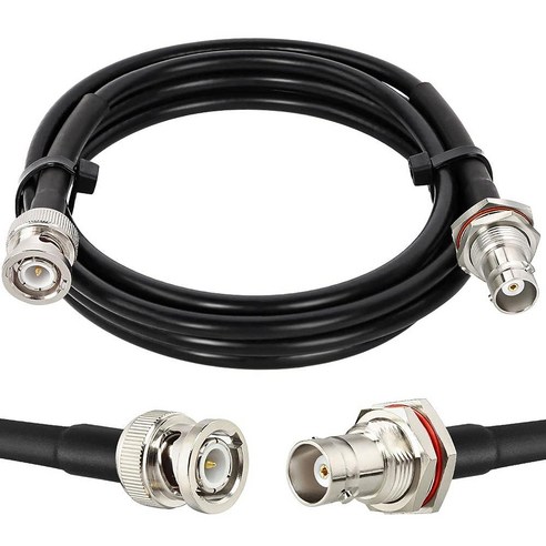 CANARE(카나레) 3G-SDI/HD-SDI 전용 BNC 동축 케이블(1M~100M), 1M 50ωbnc케이블 Best Top5 10 MOOKEERF BNC 연장 케이블 - 50옴 RG58 7.6m(25피트) 수-암 동축 벌크헤드 저손실 점퍼 CB 라디오/VHF 햄 라디오/무선 마이크/안테나/CCTV/아마추어 라