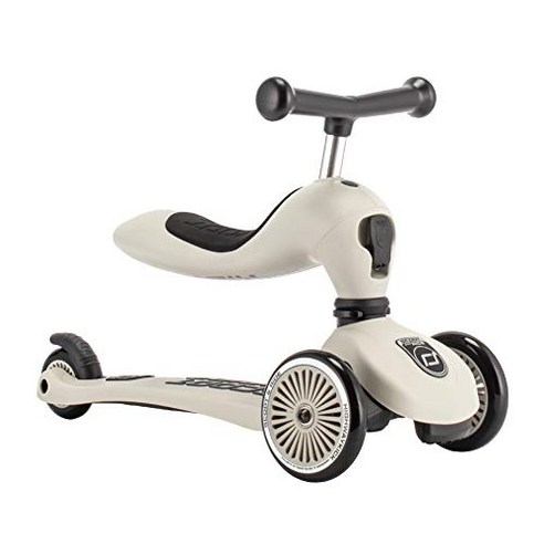[ 스쿠트 & 라이드 ] Scoot & Ride 키즈 스쿠터 고속도로 킥 1 킥 보드 삼륜차 2way 96268 애쉬 Highwaykick1 Ash []