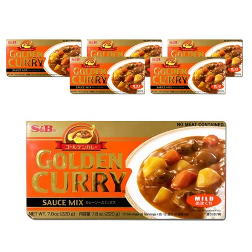에스앤비골든 카레 순한맛, 220g, 6개
