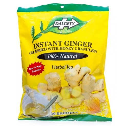 [수입] 달게티 인스턴트 허니 앤 진저티 (과립형) DALGETY INSTANT HONEY & GINGER TEA GRANULES [1파우치/30개입] 영국산 생강차, 30파우치