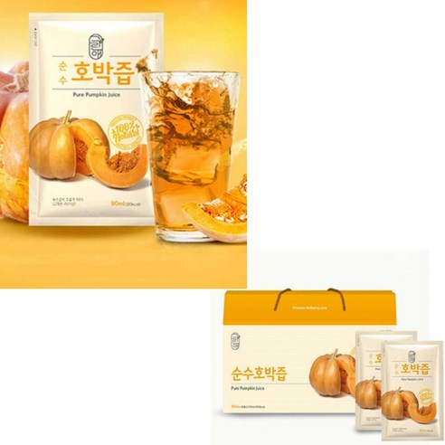 국내산 호박즙 haccp 인증 30팩 임산부 영양식품 붓기 늙은호박 100%, 단품, 1개, 2.7L