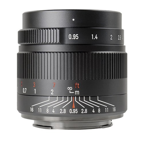 카메라 렌즈 35mm F0.95 수동 초점 고정 렌즈, 검정