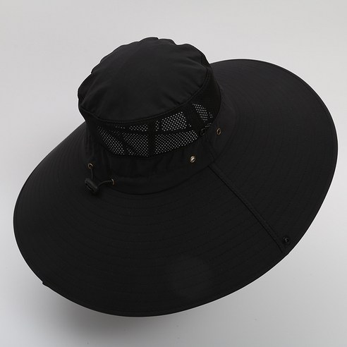 자외선 차단제 모자를 따라 증가 여름 남성 야외 하이킹 낚시 모자 메쉬 차양 선 모자 여성 비치 캡, 평균 코드, 전체 그물 블랙