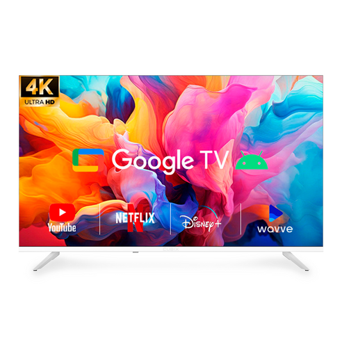 큐빅스 109cm 43인치 화이트에디션 4K UHD 스마트 TV LED 구글 3.0 스마트티비 IPTV 스탠드형 벽걸이형 방문설치, 벽걸이형 방문설치(상하 브라켓)